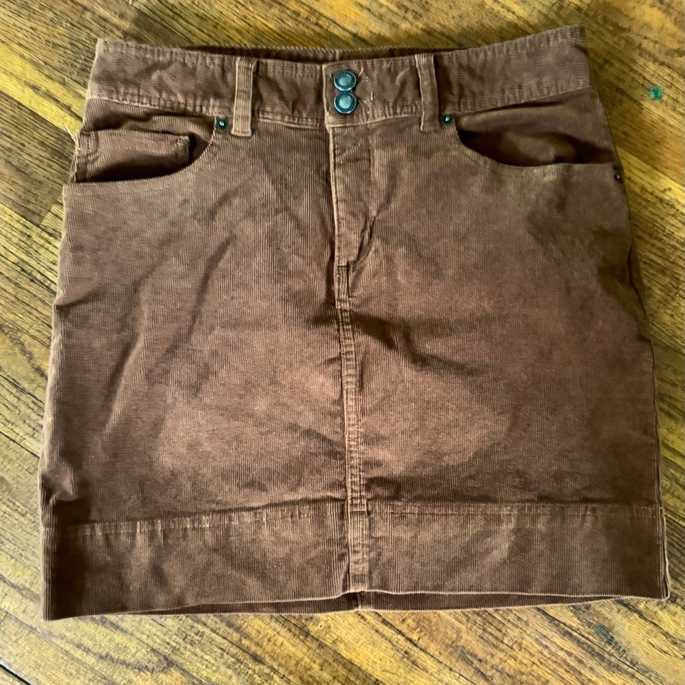 Patagonia Brown Corduroy Mini Skirt, Organic Cotton, Size 4